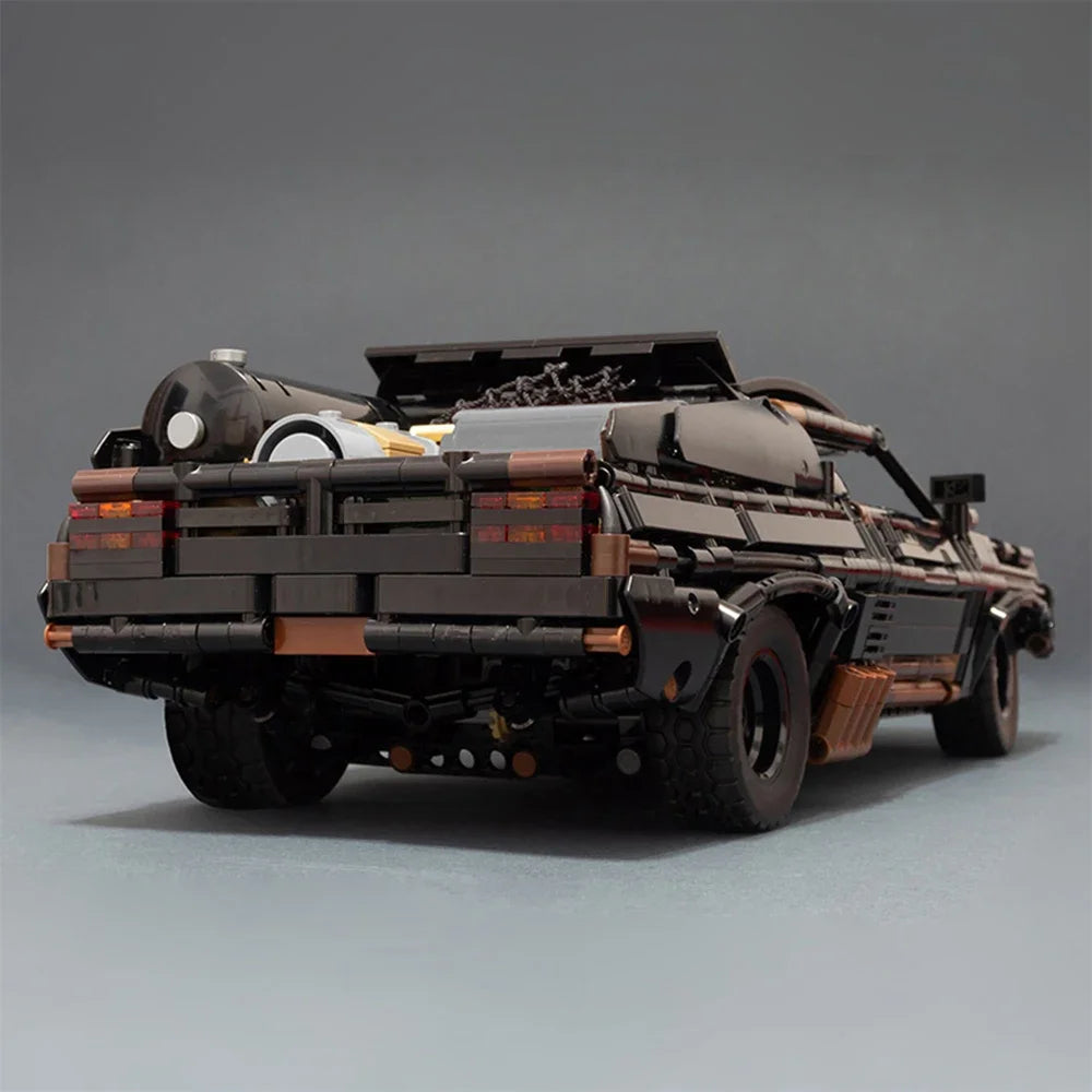 1510PCS City Technology RC Black Interceptor Muscle Supercar MOC-35846 Motor Remote Control Car Building Blocks Toy for Kid Gift