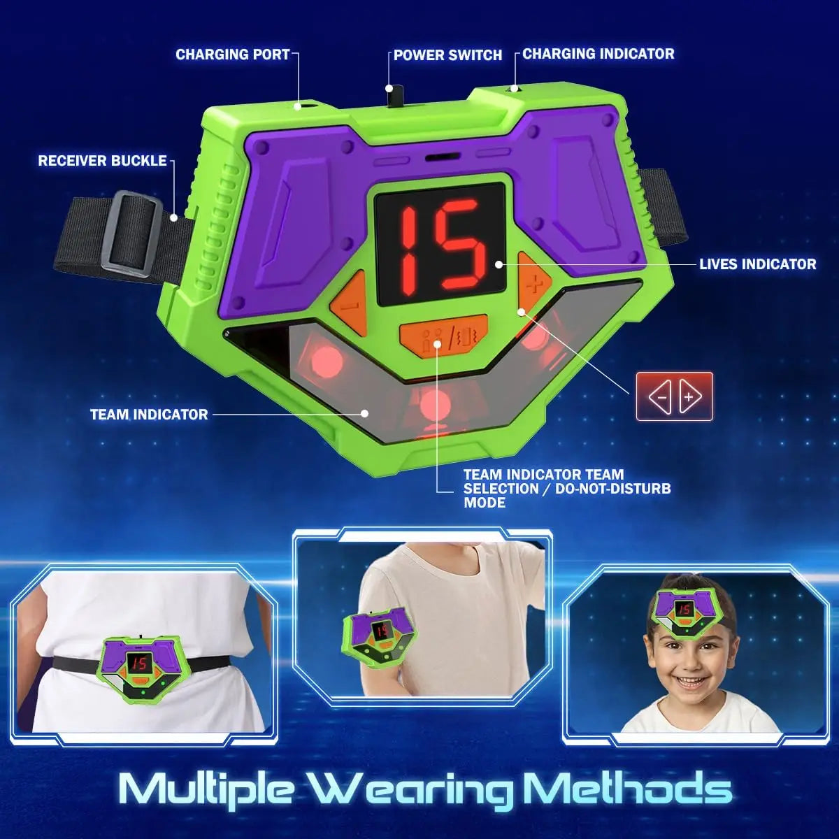 Laser Tag Guns Battle Game Electric Infrared Gun Set Toy Kids x4 Boy Girl Team Party Indoor Outdoor Game Christmas Gifts