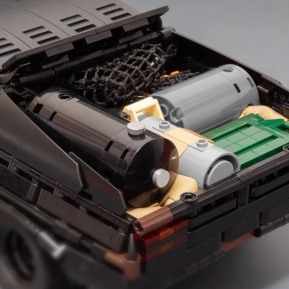 1510PCS City Technology RC Black Interceptor Muscle Supercar MOC-35846 Motor Remote Control Car Building Blocks Toy for Kid Gift